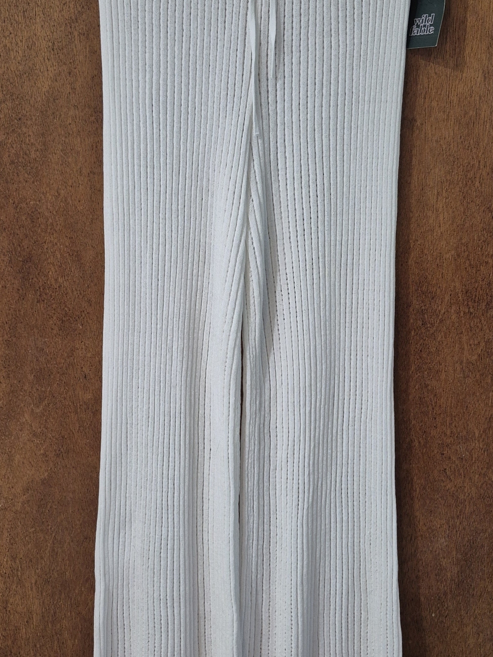 Wild Fable Kids Cream Ribbed Knit Bottoms